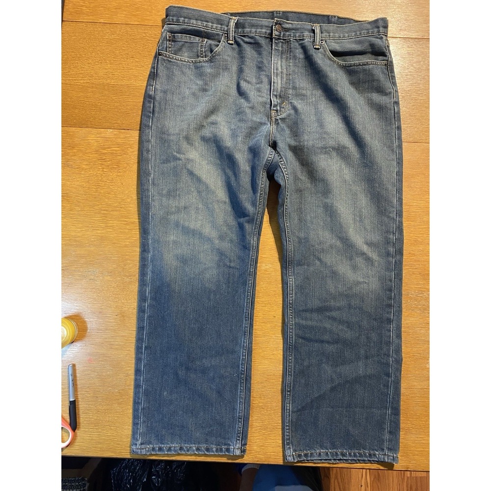 Levi's 559 Jeans Mens‎ 42x30 Blue Medium Wash Straight Leg Relaxed Fit Denim EUC